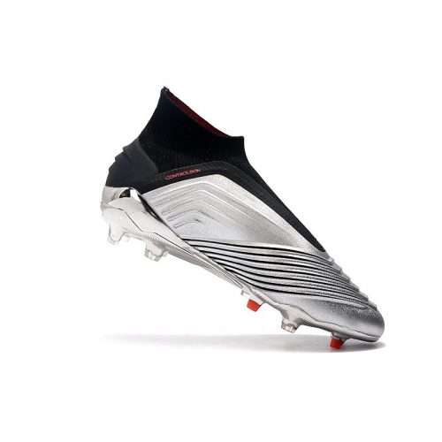 adidas Predator 19+ FG Zapatos - Plata Negro_9.jpg